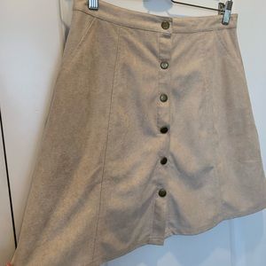 Faux suede skirt